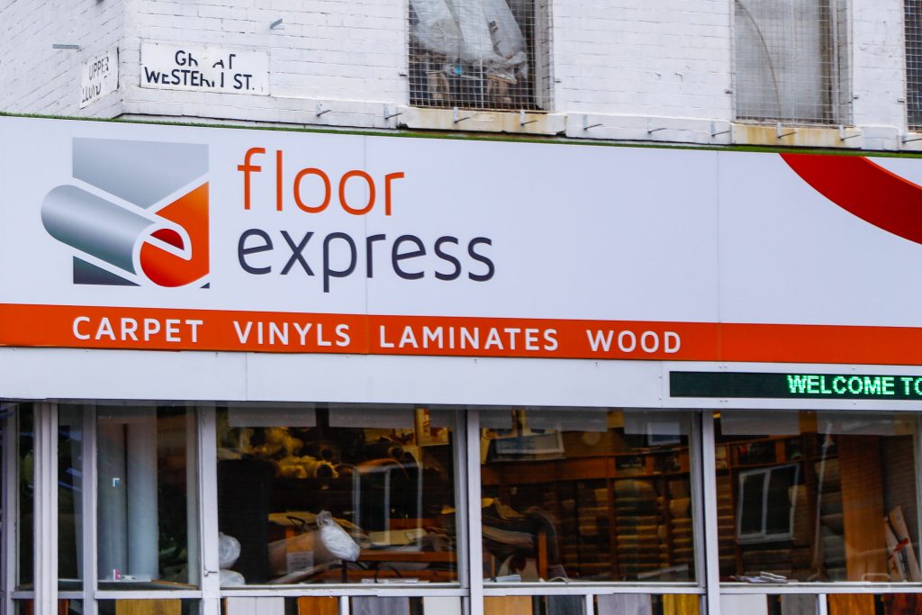 Front of Floor Express Ltd Manchester Shop