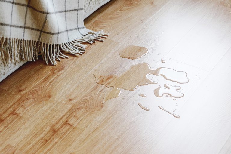water on the laminated floor in the living room Water Resistant Laminate Flooring Waterproof Tile Effect Laminate Flooring