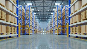 Commercial Safety Vinyl Flooring in Warehouse
