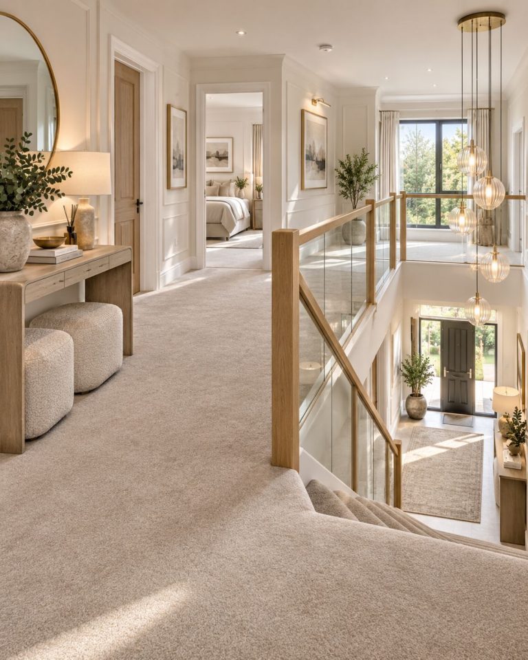 landing hallway stair carpet fitted manchester Stair Carpets Manchester Carpet fitted on a landing, hallway and staircase